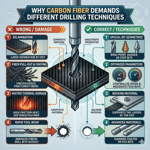 Why Carbon Fiber Demands Different Drilling Techniques