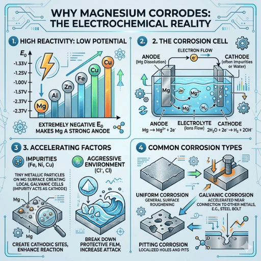 Why Magnesium Corrodes The Electrochemical Reality