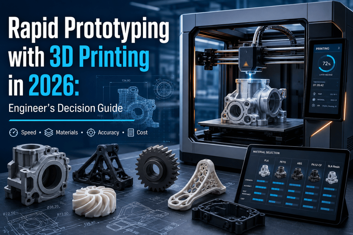Prototypage rapide avec impression 3 D en 2026 : Guide de décision de l'ingénieur