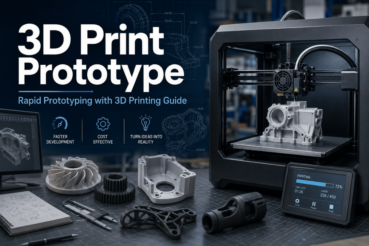 Prototype d'impression 3 D : Prototypage rapide avec guide d'impression 3 D