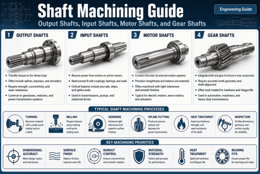 Shaft Machining Guide: Output Shafts, Input Shafts, Motor Shafts, and ...