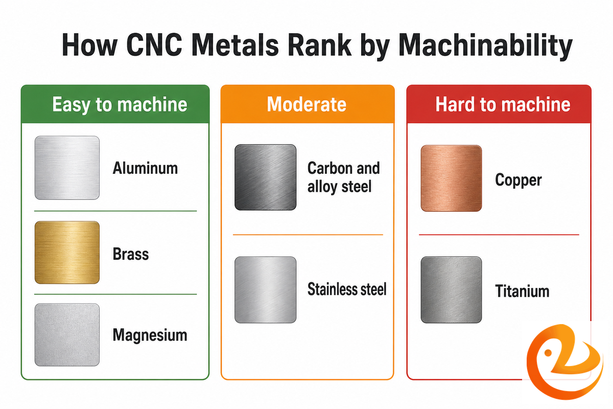 Metals for CNC Machining: The 7-Metal Machinability Scorecard — Le Creator
