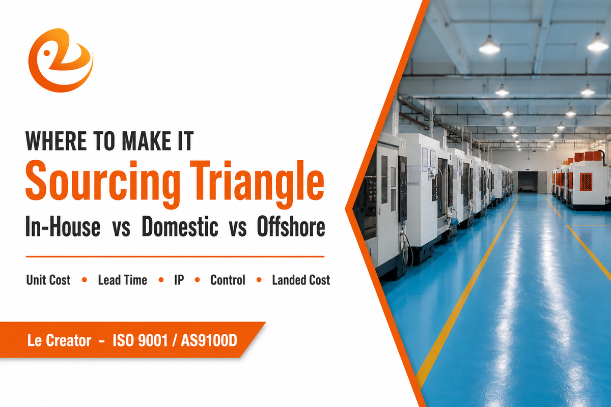Sourcing CNC Metal Machining: In-House vs Domestic vs Offshore — Le Creator