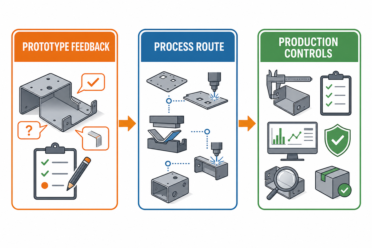 Process Route: From Flat Sheet To Finished Assembly